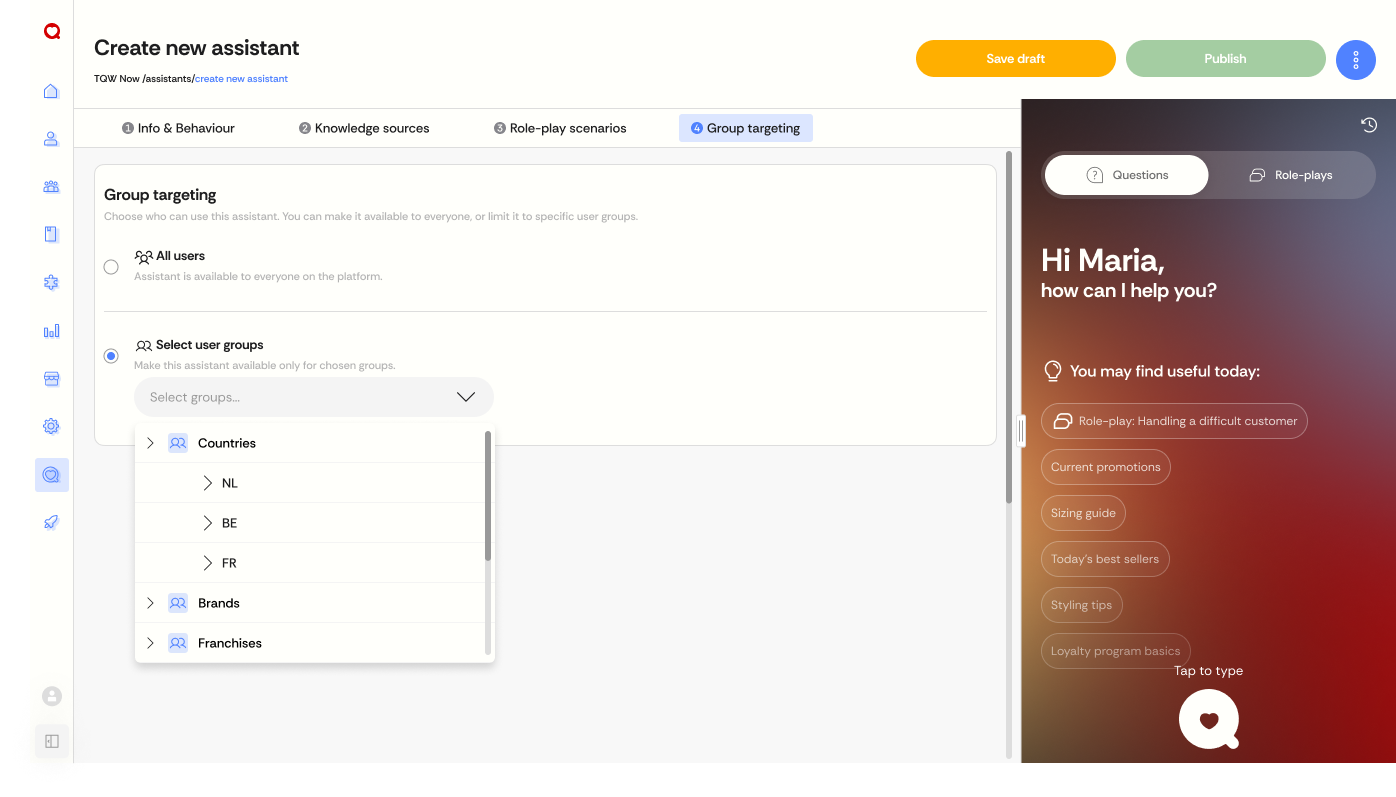 Multiple AI assistants to help your retail team