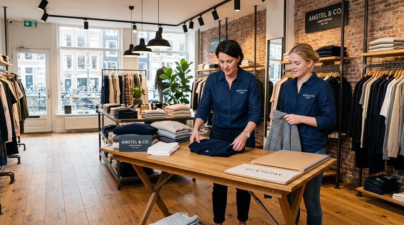 Nieuwe medewerker krijgt instructies van ervaren collega