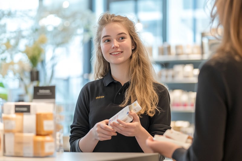 Medewerker handelt retour netjes af aan de servicebalie