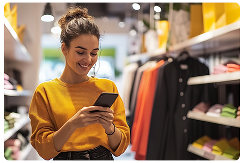 Winkelmedewerker training op telefoon