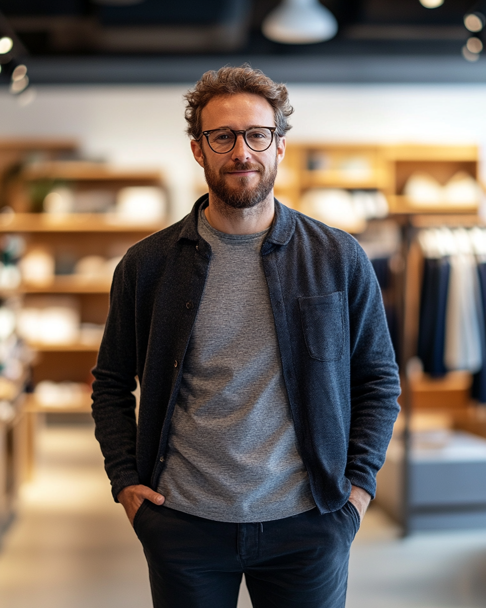 Filiaalmanager op de winkelvloer van een moderne retailwinkel